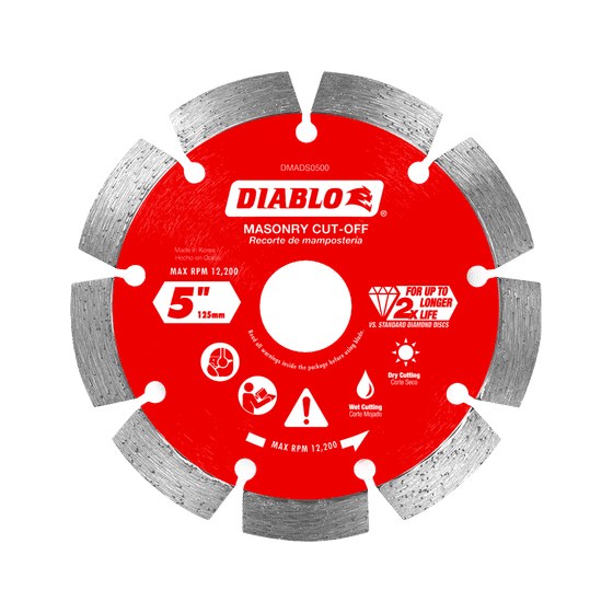 5" Diamond Segmented Masonry Cut-Off Blade