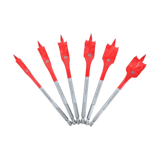 Spade Bit Set for Wood (6-pc)