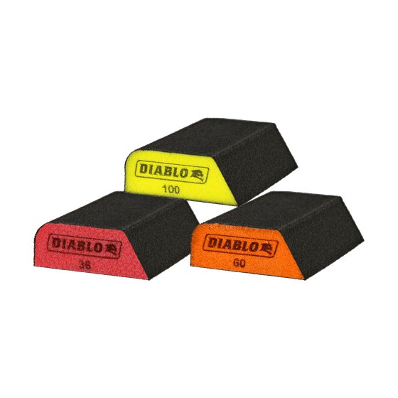 Assorted Dual-Edge Sanding Sponges (3-pc)