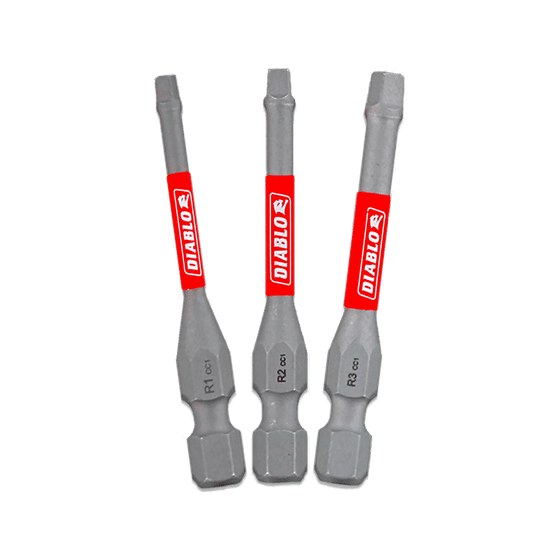 2" Square Drive Bit Assorted Pack (3-pc)