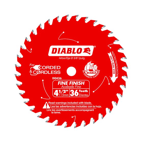 4-1/2" 36-Teeth Fine Finish Saw Blade