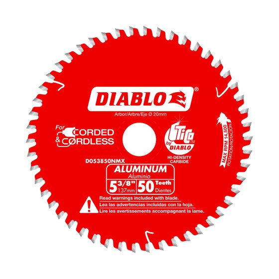 5-3/8" x 50-Teeth Saw Blade for Aluminum
