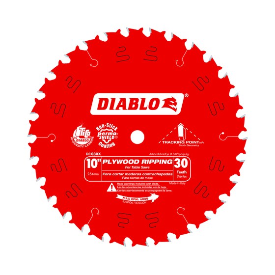 10" x 30-Teeth Plywood Ripping Saw Blade