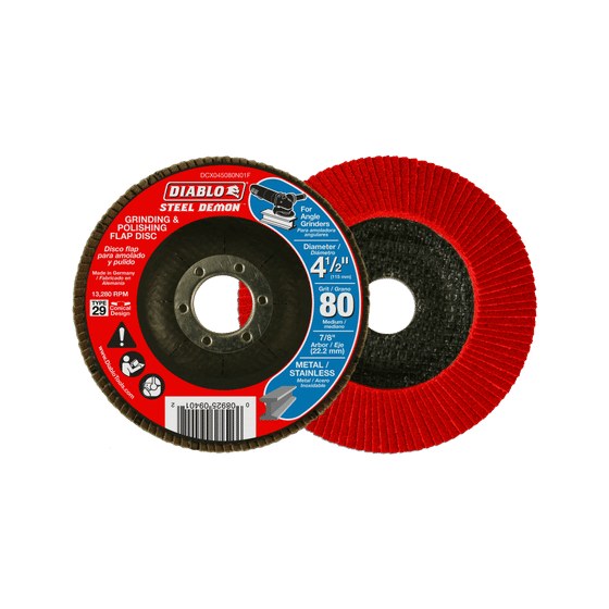 4-1/2" 80-Grit Type 29 Steel Demon™ Flap Disc for Metal
