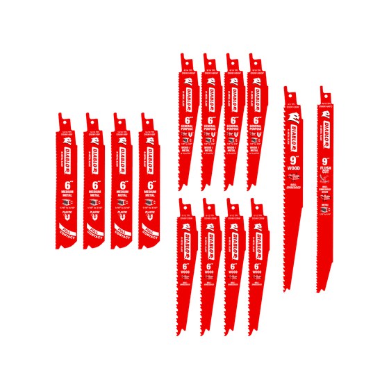 Bi-Metal Reciprocating Saw Blade Set (14-pc)