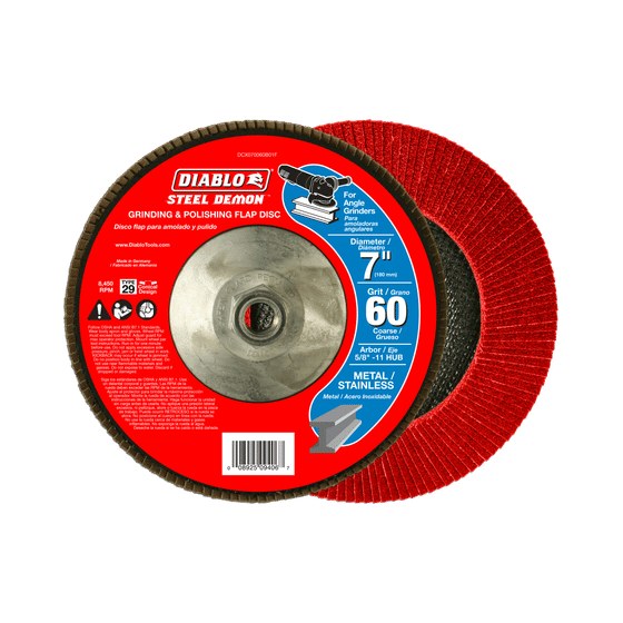 7" 60-Grit Steel Demon™ Flap Disc for Metal