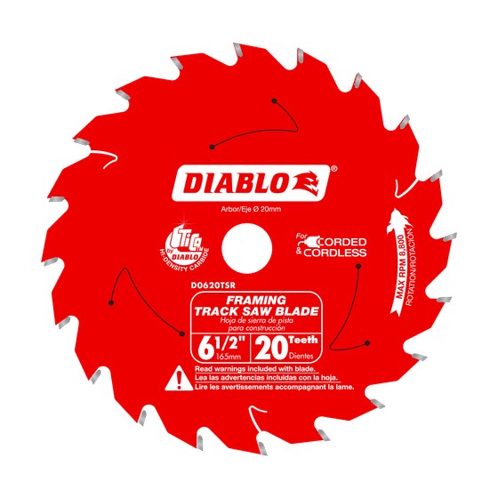 6-1/2" 20-Teeth Track Saw Blade for Framing