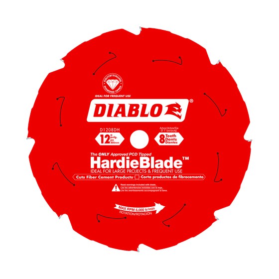 12" x 8-Teeth HardieBlade™ Saw Blade for Fiber Cement