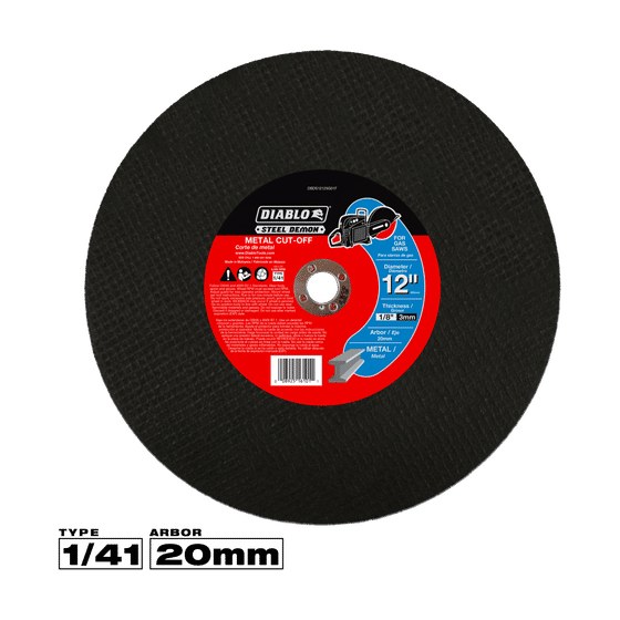 12" x 20mm Speed Demon™ High Speed Metal Cut-Off Disc