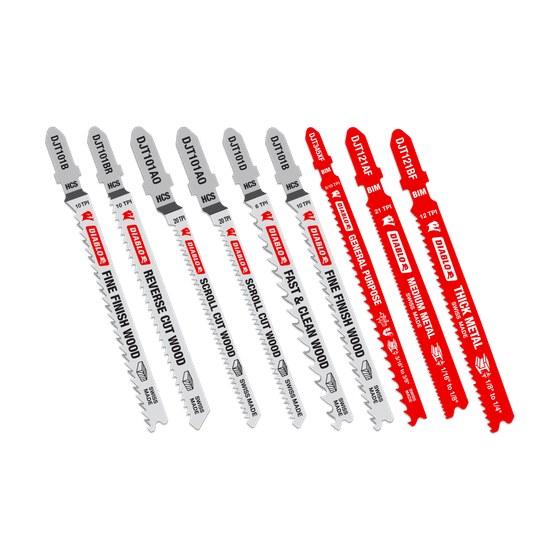 Jig Saw Blade Set for Wood & Metal (10-pc)