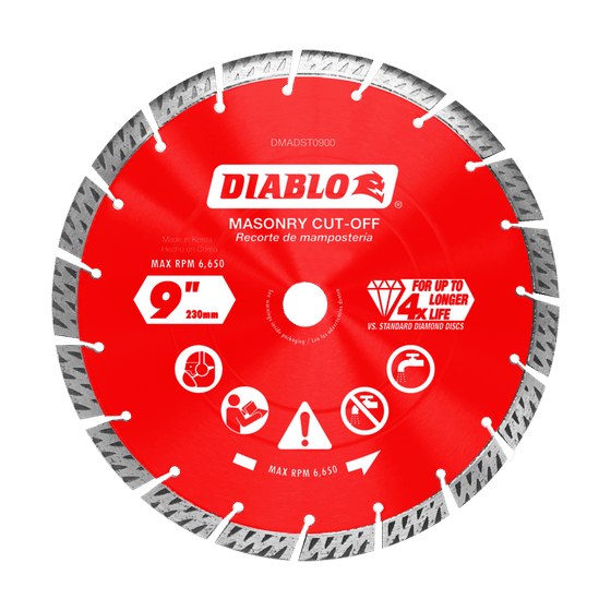 9" Diamond Segmented Turbo Masonry Cut-Off Blade