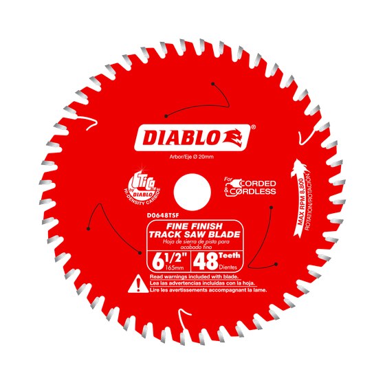 6-1/2" x 48-Teeth Track Saw Blade for Fine Finish and Plywood
