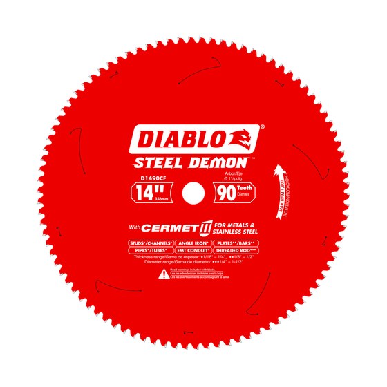 14" x 90-Teeth Steel Demon™ Cermet II Saw Blade for Thin Metal