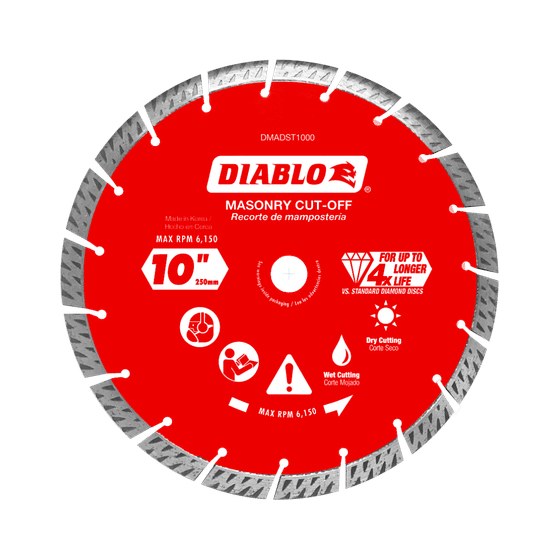 10" Diamond Segmented Turbo Masonry Cut-Off Blade