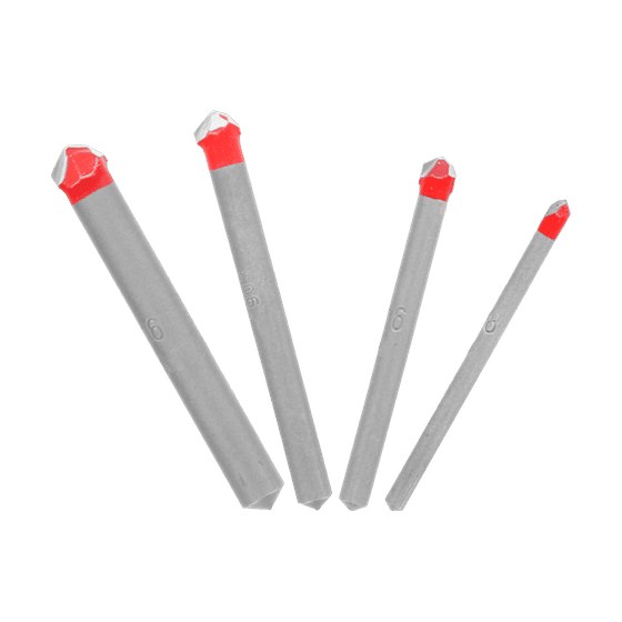 4 pc Carbide-Tipped Drill Bit Set for Tile & Stone (4-pc)