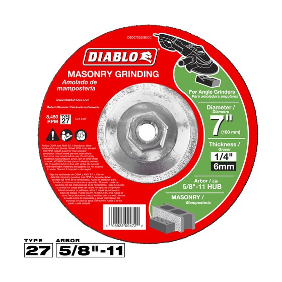 7" Type 27 Masonry Grinding Disc