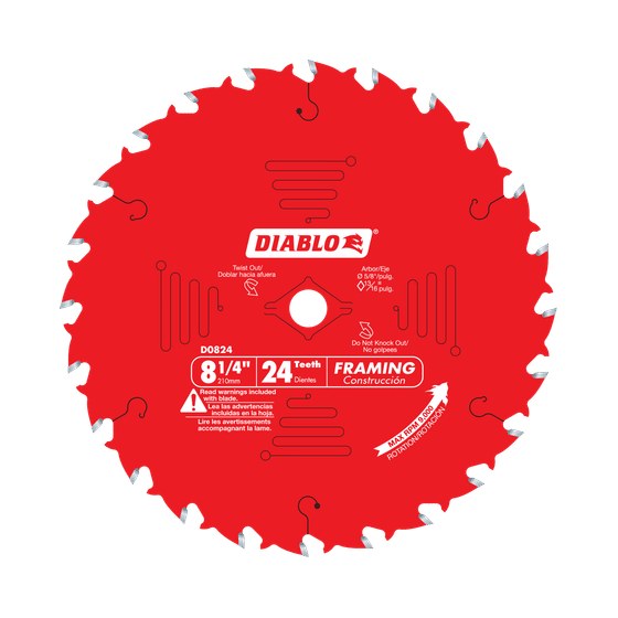 8-1/4" x 24-Teeth Framing Saw Blade for Wood