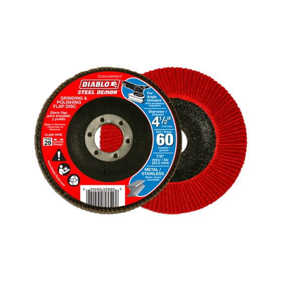 4-1/2" 60-Grit Type 29 Steel Demon™ Flap Disc for Metal