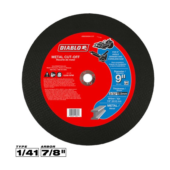 9" Metal Cut-Off Disc