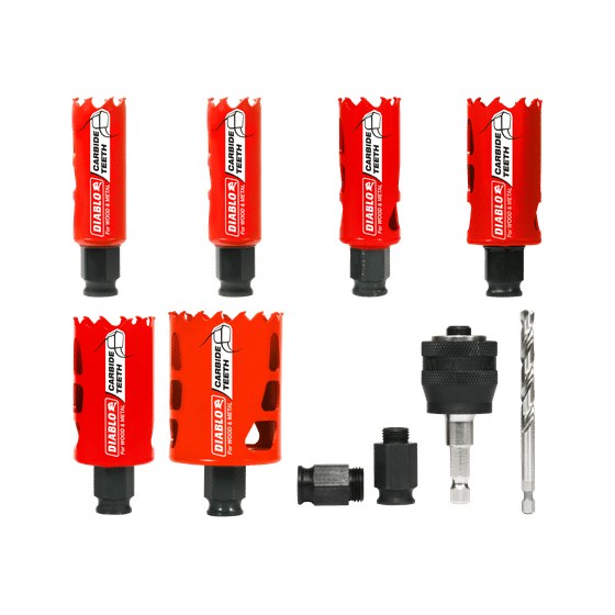 9 pc General Purpose Carbide Teeth Hole Saw Set