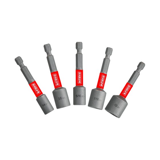 2-9/16" Magnetic Nut Driver Assorted Pack (5-pc)