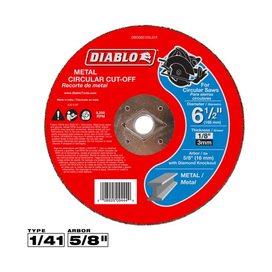 6-1/2" Metal Cut-Off Disc