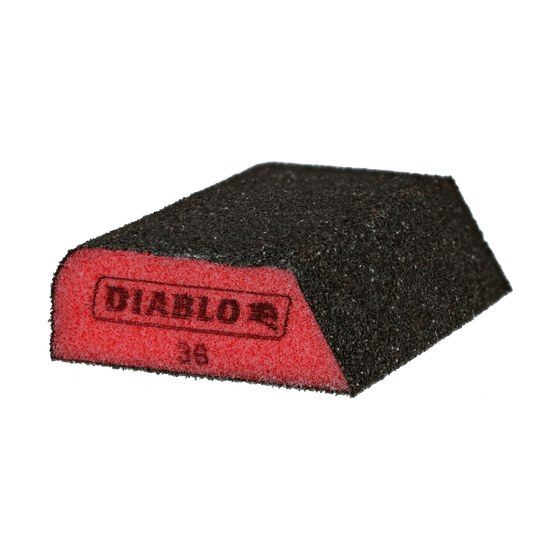 4-1/2" x 2-3/4" x 1" 36-Grit 3-in-1 Sanding Sponge