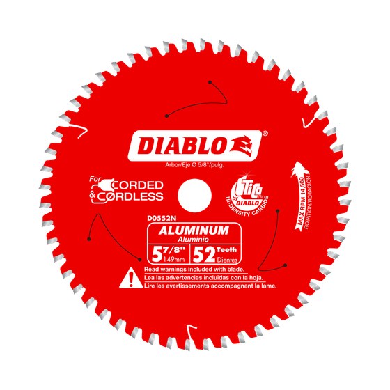 5-7/8" x 52-Teeth Saw Blade for Aluminum