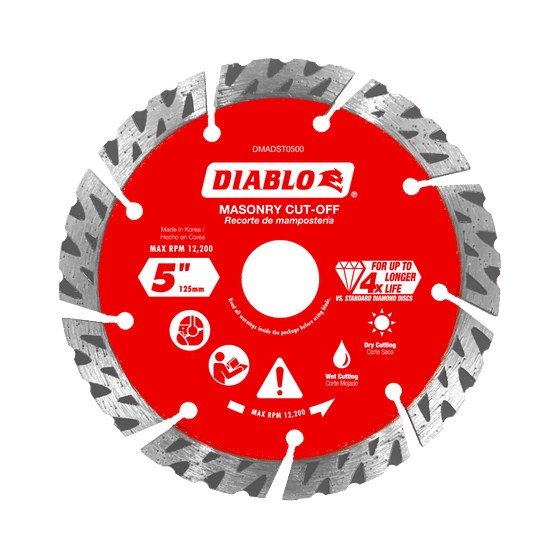 5" Diamond Segmented Turbo Masonry Cut-Off Blade