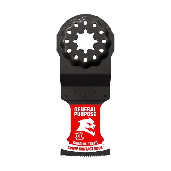 1-1/4"(w) x 1-1/2"(d) AMPED™ Demo Demon™ Starlock Carbide Teeth Oscillating Blade for General Purpose Cuts (3-pk)