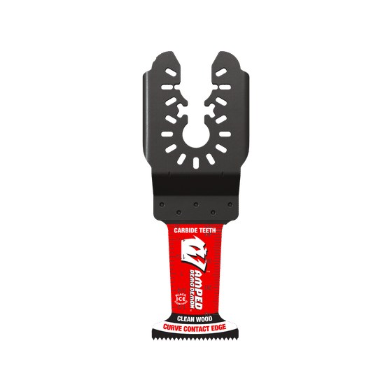 1-1/4”(w) x 1-3/4”(d) AMPED™ Demo Demon™ Universal Fit Carbide Teeth Oscillating Blade for Clean Wood