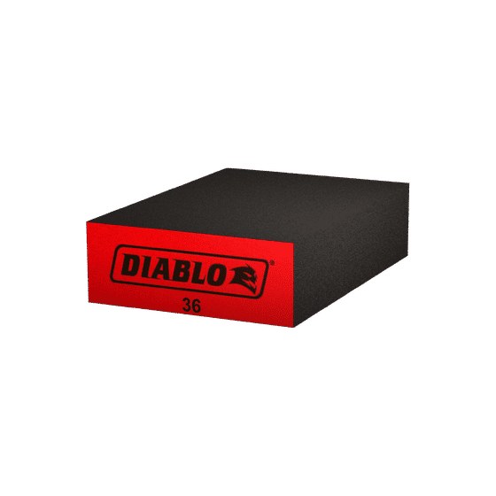 4-1/2" x 2-3/4" x 1" 36-Grit Flat Edge Sanding Sponge