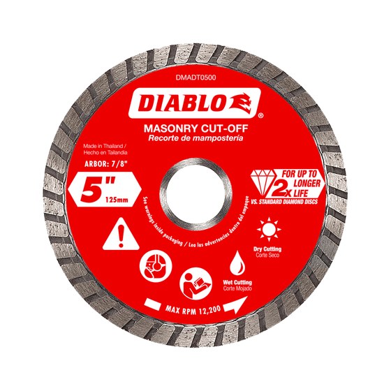 5" Diamond Turbo Masonry Cut-Off Disc