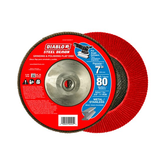 7" 80-Grit Steel Demon™ Flap Disc for Metal