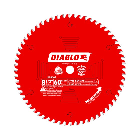 8-1/2" x 60-Teeth Fine Finish Saw Blade for Wood