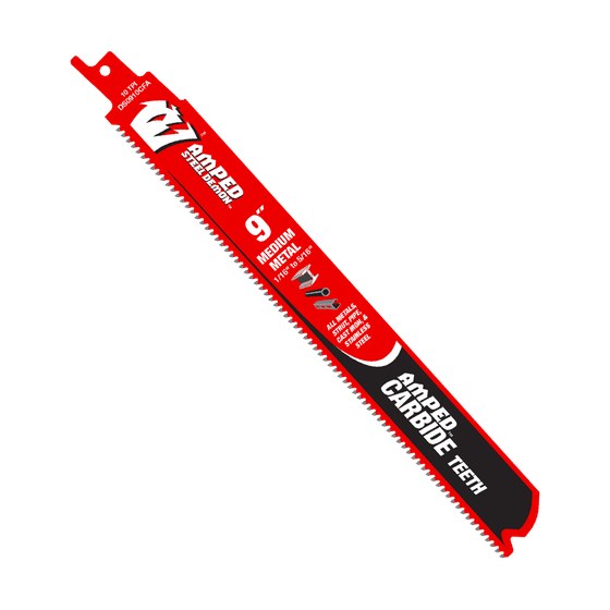 9" 10TPI AMPED™ Steel Demon™ Carbide Teeth Reciprocating Saw Blade for Medium Metal