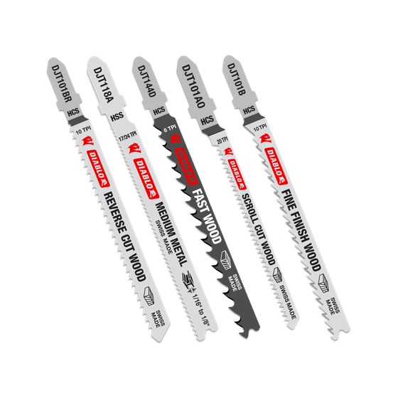 Jig Saw Blade Set for Wood & Metal (5-pc)