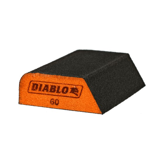 4-1/2" x 2-3/4" x 1" 60-Grit 3-in-1 Sanding Sponge