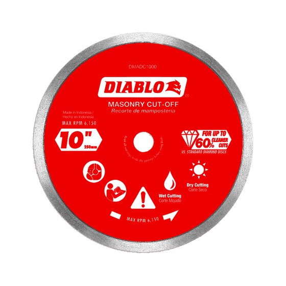 10" Diamond Continuous Rim Masonry Cut-Off Disc