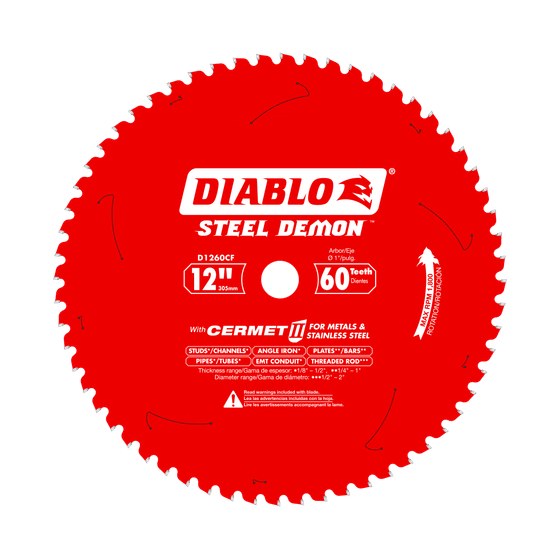 12" x 60-Teeth Steel Demon™ Cermet II Saw Blade for Medium Metal