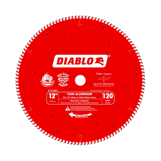12" x 120-Teeth Aluminum Saw Blade for Thin Non-Ferrous Metal