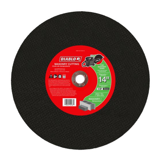 14" x 1/8" x 1" High Speed Masonry Cut-Off Disc