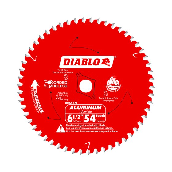 6-1/2" x 54-Teeth Saw Blade for Aluminum