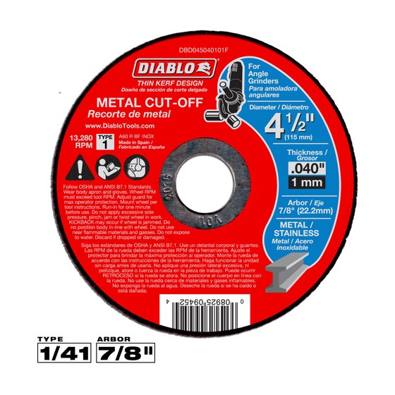 4-1/2" Metal Cut-Off Disc